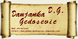 Damjanka Gedošević vizit kartica